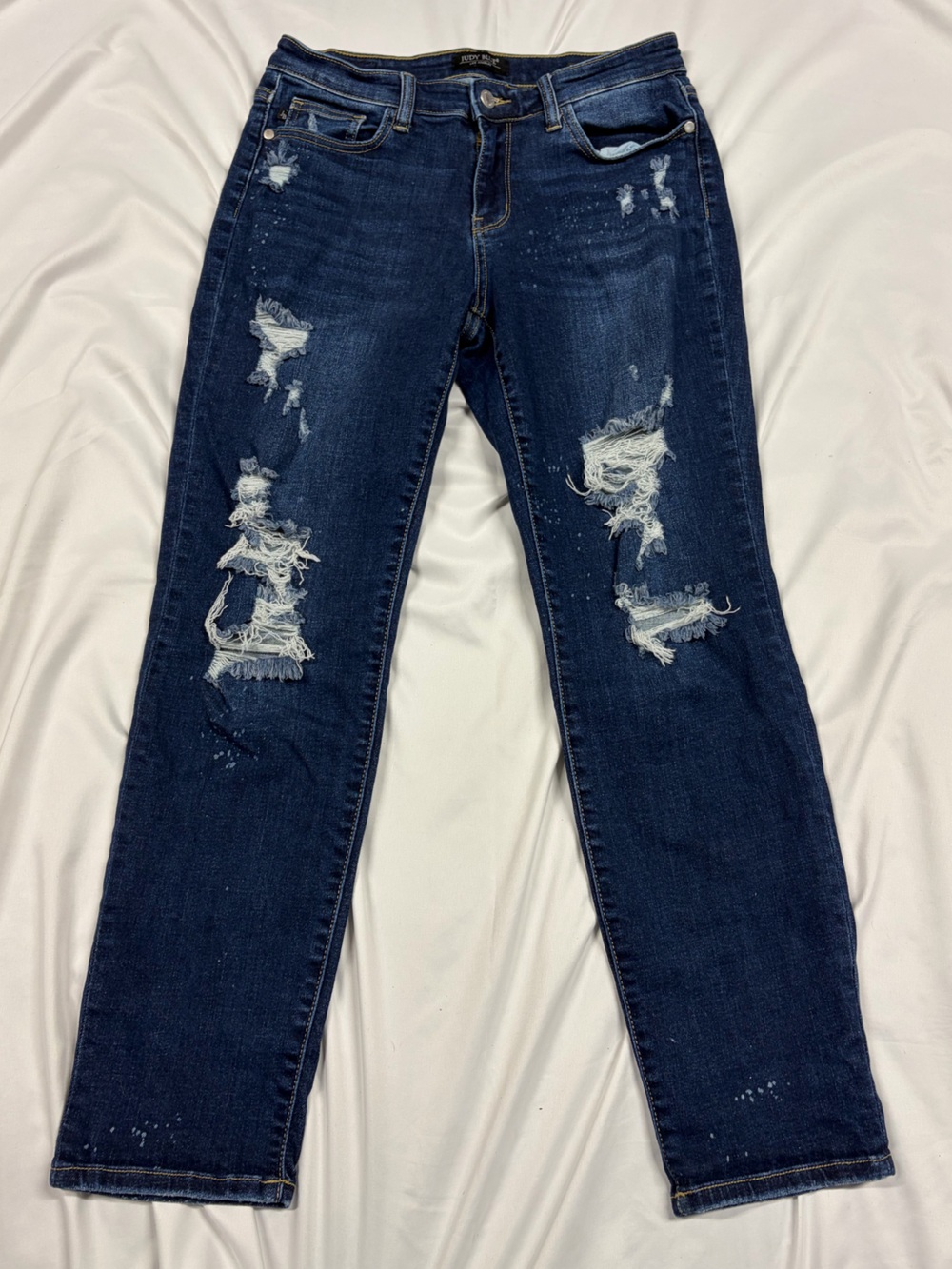 Judy Blue Dark Blue Distressed Boot Cut Jeans Size 9 Lot C